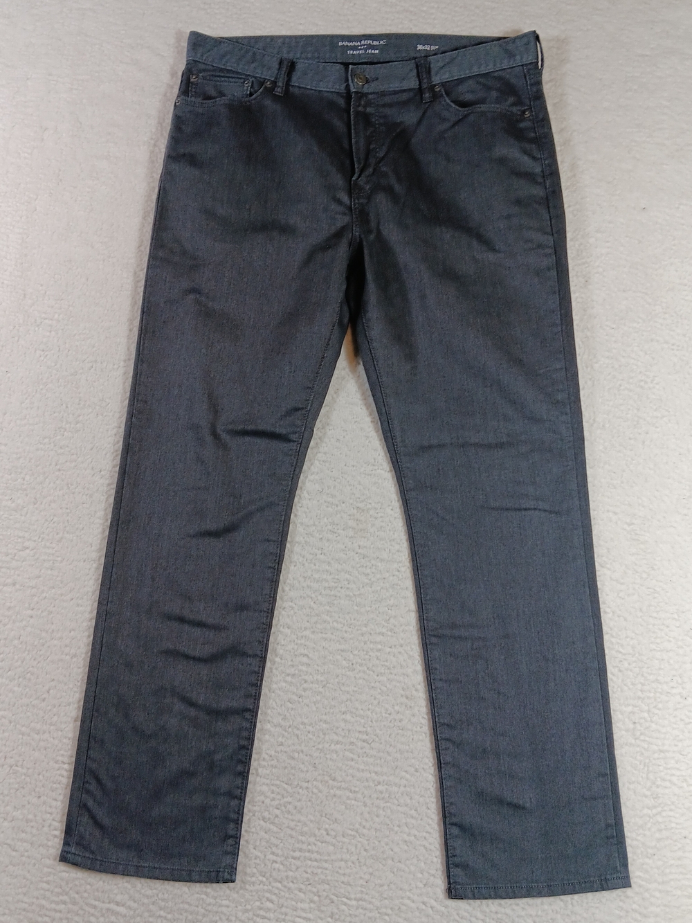 Banana Republic Jeans Mens 36x32 Gray Travel Jean Slim Straight Stretch